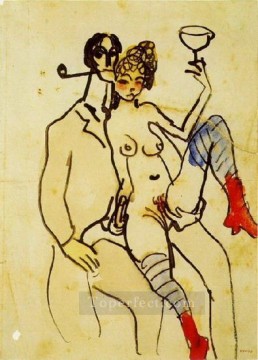  fernandez pintura - Angel Fernandez de Soto con mujer Angel Fernandez de Soto avec une femme Desnudo abstracto